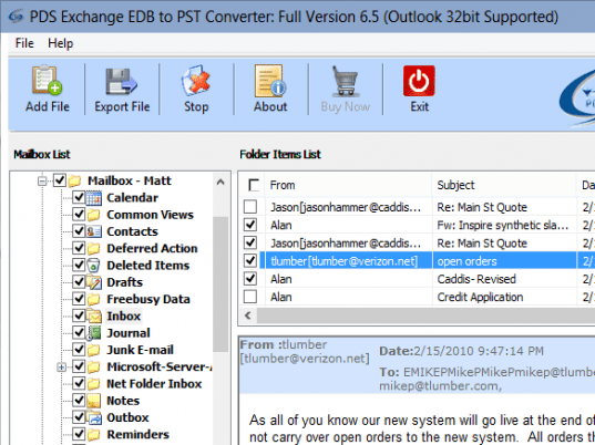 Convert EDB to PST File Screenshot 1