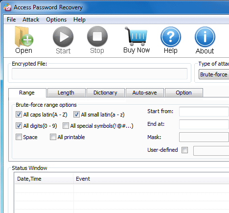 Asunsoft Access Password Recovery Screenshot 1