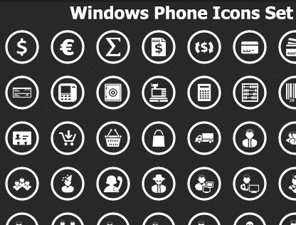 Windows Phone Icons Set Screenshot 1
