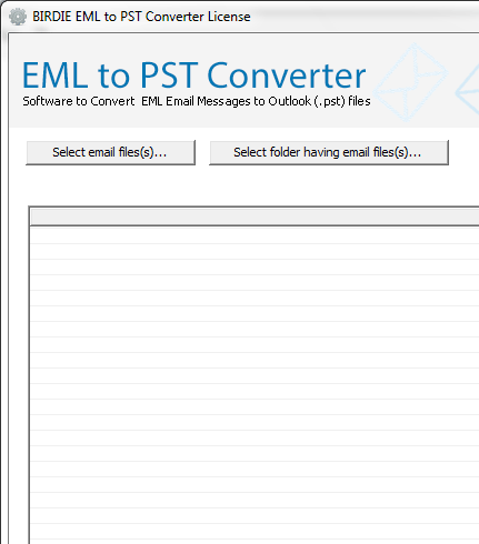 Birdie EML to PST Converter Screenshot 1