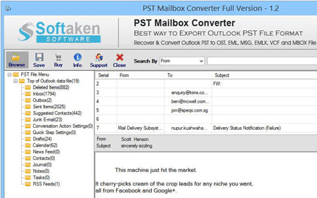 PST to MBOX Converter Screenshot 1