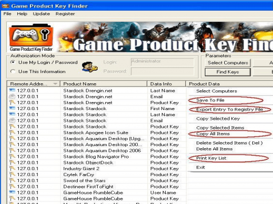 Game Product Key Finder Screenshot 1