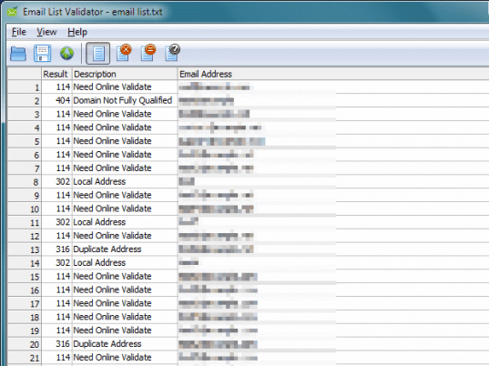 Email List Validator Screenshot 1
