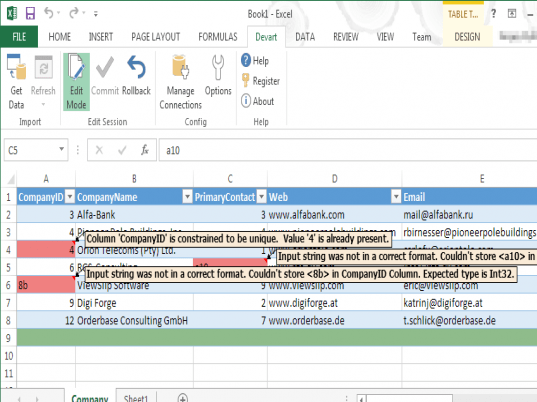 Excel Add-in for DB2 Screenshot 1