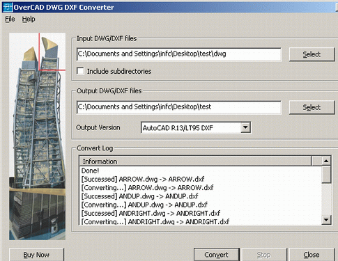 OverCAD DWG DXF Converter Screenshot 1