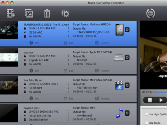 MacX iPad Video Converter Screenshot 1