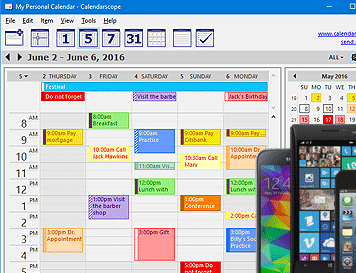 Calendarscope Portable Edition Screenshot 1