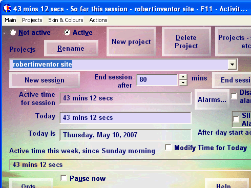 Work Log & Activity Timer Screenshot 1