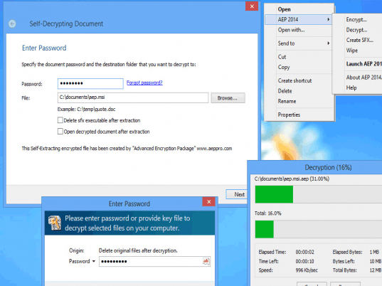 Advanced Encryption Package Professional Screenshot 1