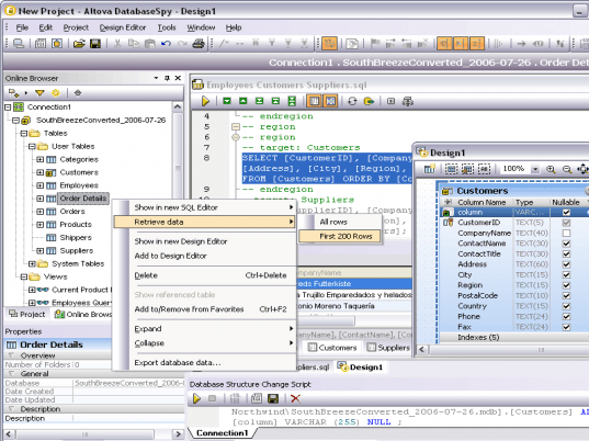 Altova DatabaseSpy Screenshot 1