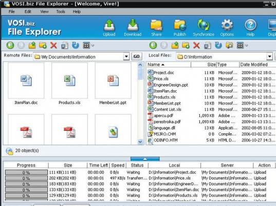 VOSI.biz File Explorer Screenshot 1