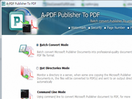 A-PDF Publisher to PDF Screenshot 1
