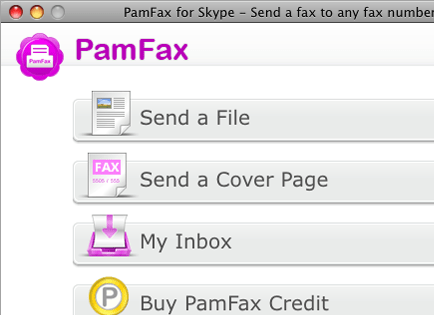 PamFax for Mac OS Screenshot 1