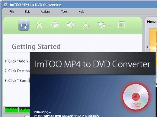 ImTOO MP4 to DVD Converter Screenshot 1