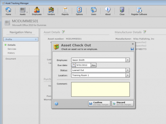 Asset Tracking Manager Professional Screenshot 1