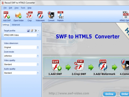 Recool SWF to HTML5 Converter Screenshot 1