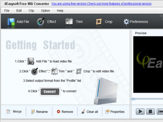 4Easysoft Free Wii Converter Screenshot 1