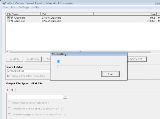 office Convert Word Excel to Htm Html Screenshot 1