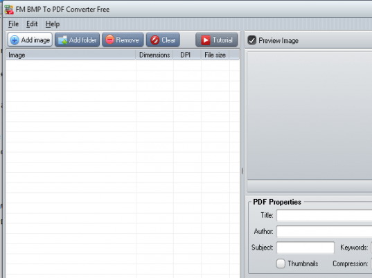 FM BMP To PDF Converter Free Screenshot 1