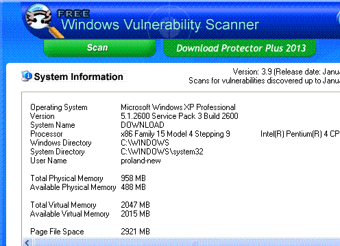 Free Windows Vulnerability Scanner Screenshot 1