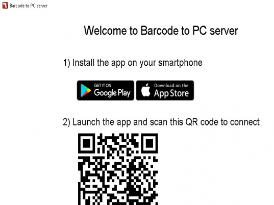 Barcode to PC server Screenshot 1