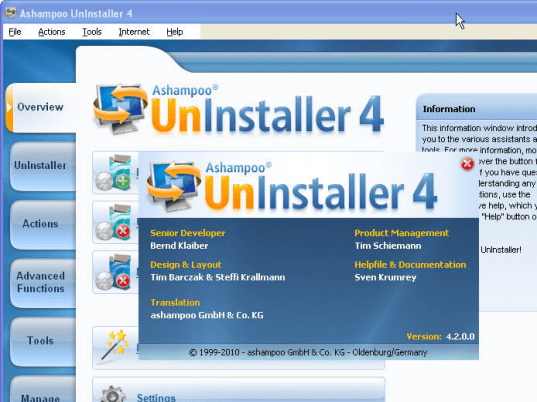 Ashampoo UnInstaller Suite Screenshot 1