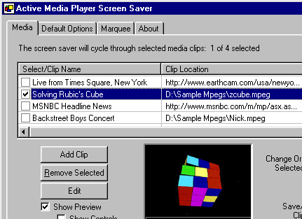 Active Media Player Screensaver Screenshot 1