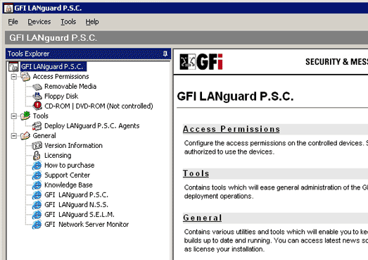 GFI LANguard Portable Storage Control Screenshot 1