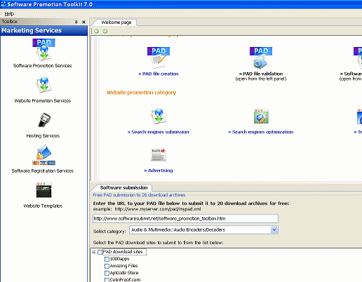 Software Promotion Toolkit Screenshot 1
