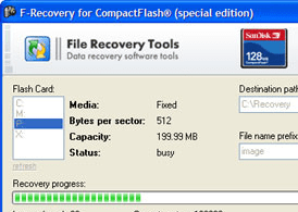 FileRecovery for CompactFlash Screenshot 1