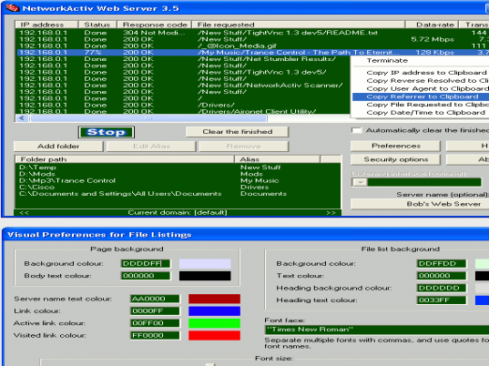 NetworkActiv Web Server Screenshot 1