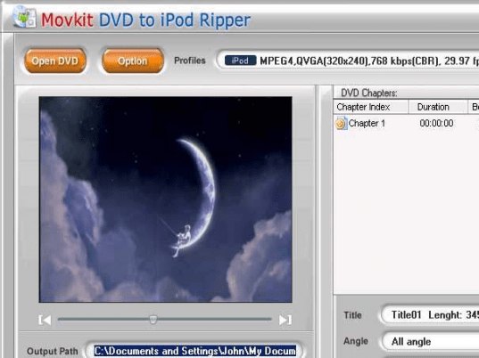 DVD to iPod Ripper Screenshot 1