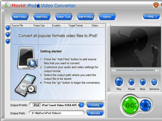 Movkit iPod Video Converter Screenshot 1