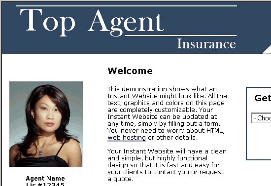 Insurance Agency Website Builder Screenshot 1