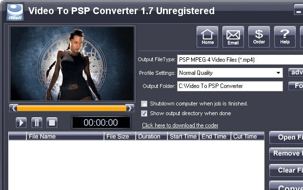 iWellsoft Video to PSP Converter Screenshot 1