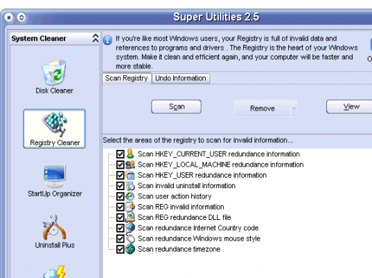 Super Utilities Pro 2008 Screenshot 1