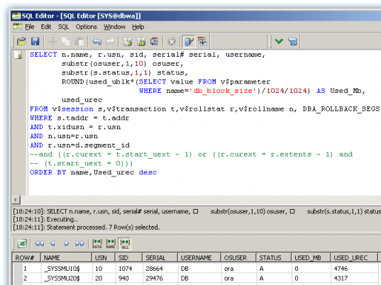 SQL Editor for Oracle Screenshot 1