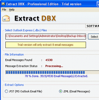 OE to Outlook 2007 Conversion Screenshot 1