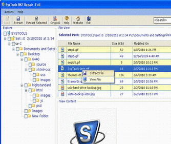 Recover MS Backup Database File Screenshot 1