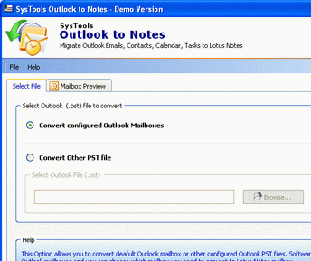 Importing PST to Lotus Notes Screenshot 1