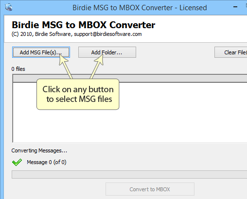 Convert MSG to MBOX Screenshot 1