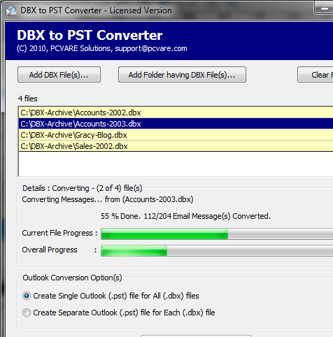 DBX Files to PST Screenshot 1