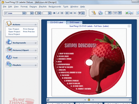 SureThing CD Labeler Screenshot 1
