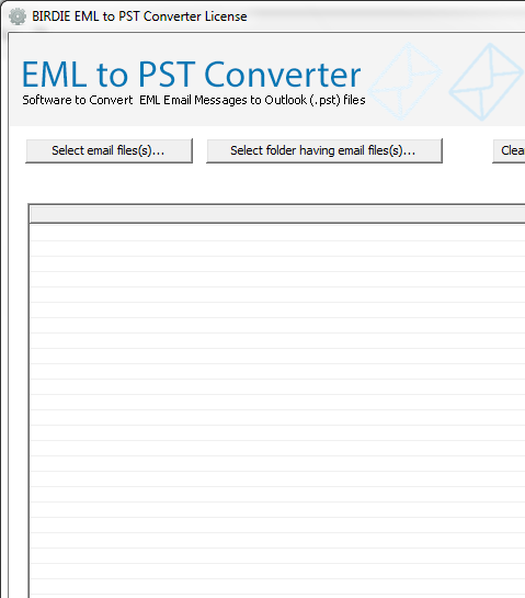 Conversion EML PST Screenshot 1