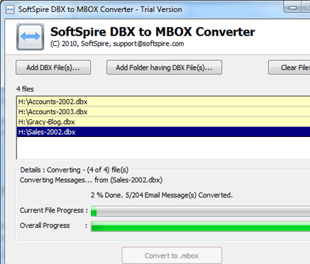 DBX to Mac Mail Converter Screenshot 1