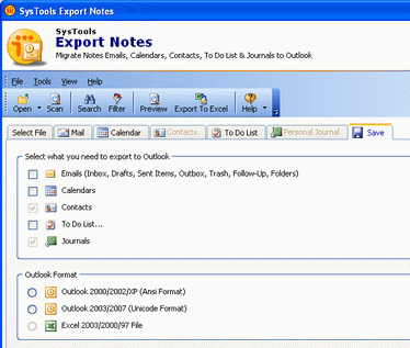 Notes Database Convert to Outlook Screenshot 1
