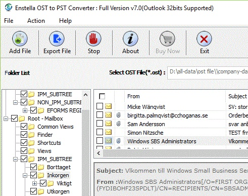 OST to PST Recovery Tool Screenshot 1