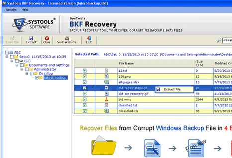 Software for BKF Data Recovery Screenshot 1