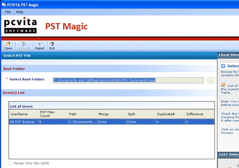 Merge Outlook PST Files Saved Screenshot 1