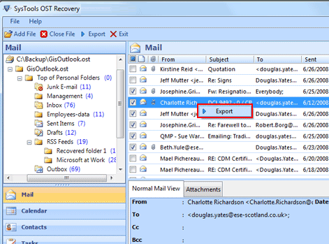 OST Mailbox Recovery Software Screenshot 1